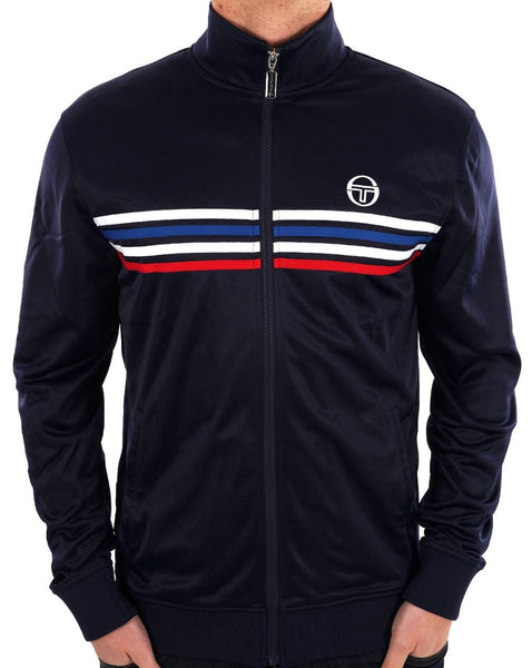 Sergio Tacchini Multi Stripe Track Top Navy Blue