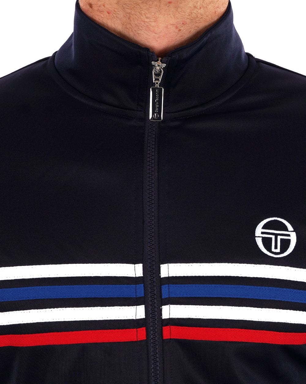 Sergio Tacchini Multi Stripe Track Top Navy Blue