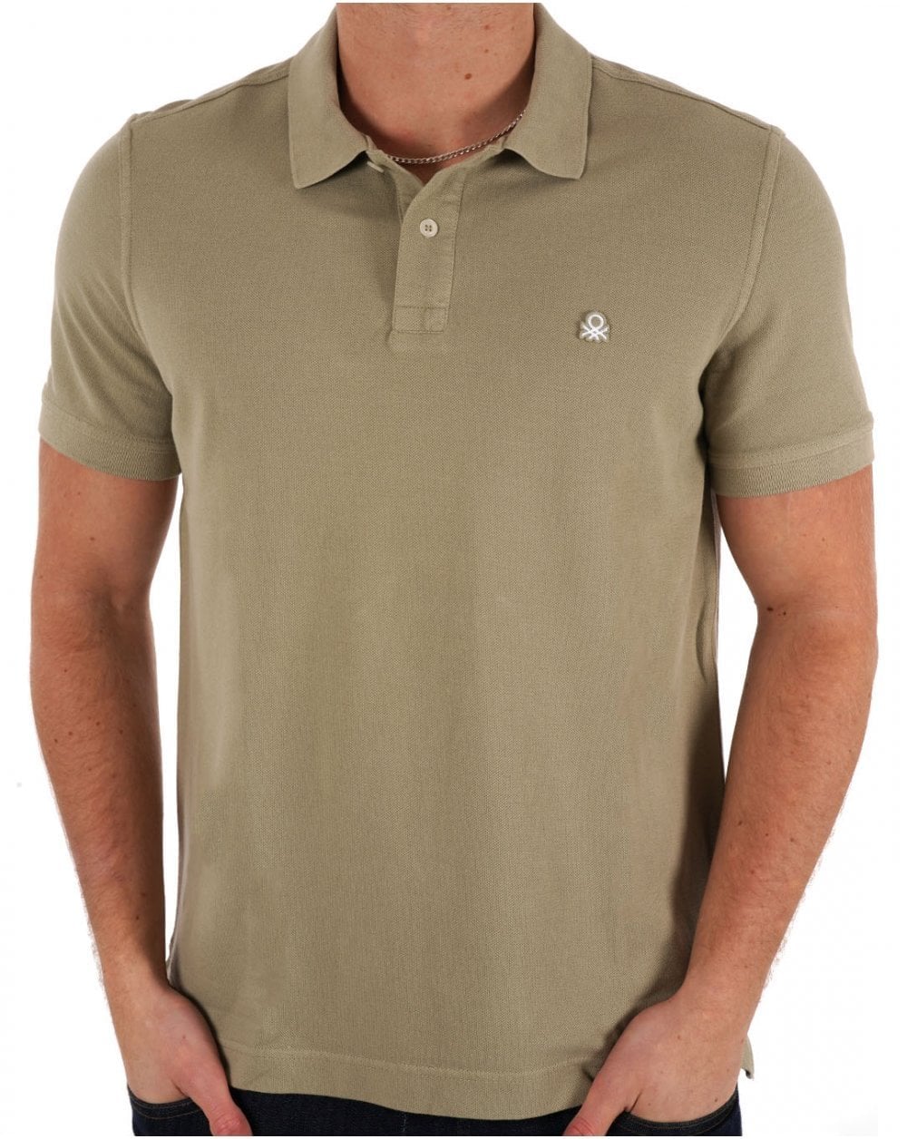 Benetton Polo Shirt Dark Stone
