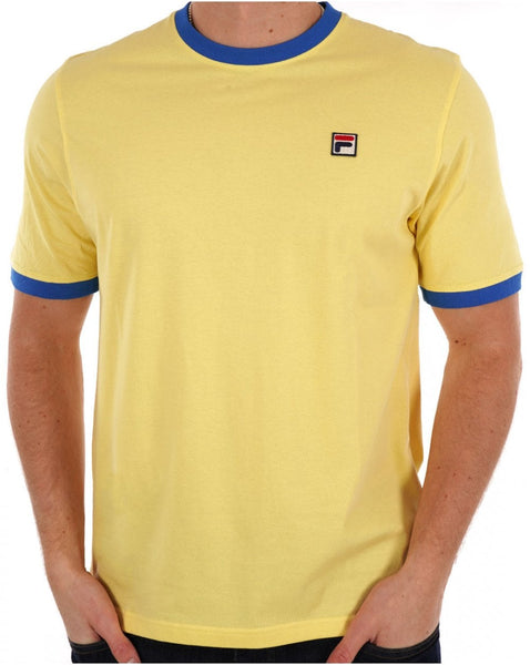 Fila Vintage Ringer T Shirt Yellow Royal