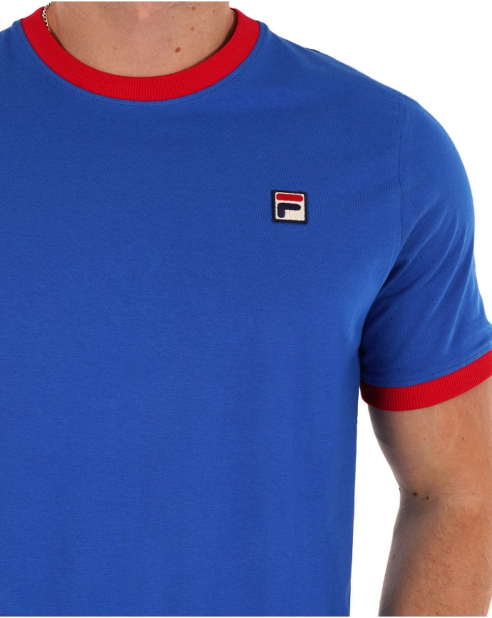 Fila Vintage Ringer T Shirt Royal Red