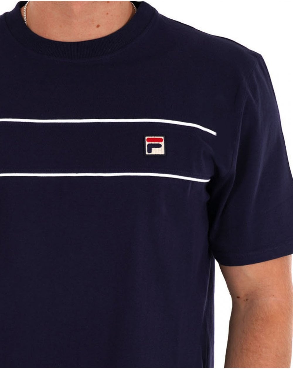 Fila Vintage Tris T Shirt Navy White