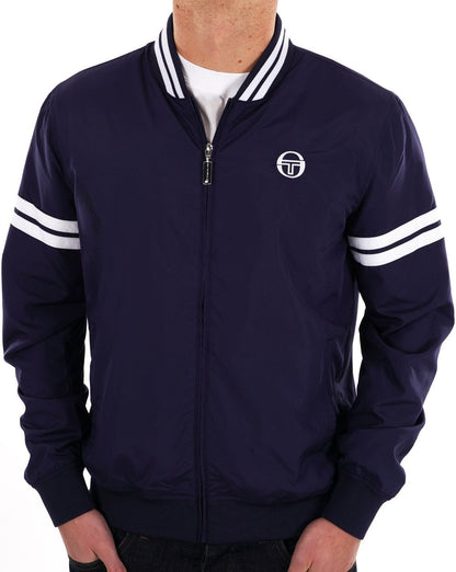 Sergio Tacchini Grello Bomber Jacket Navy White