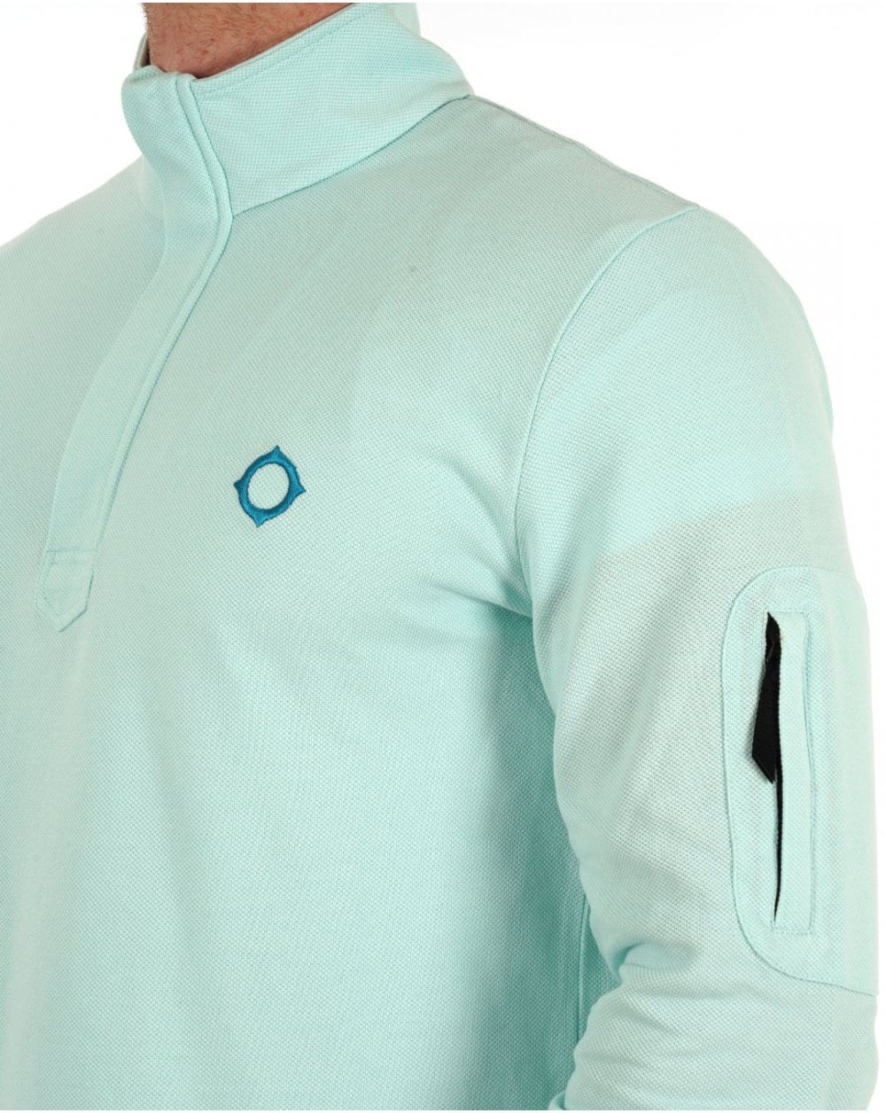 MA.STRUM Funnel Neck 1/2 Zip Iceberg
