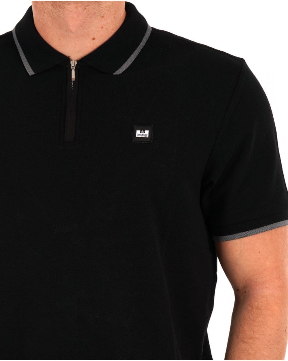 Weekend Offender Monti Zip Polo Black