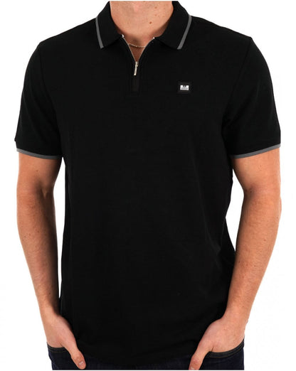Weekend Offender Monti Zip Polo Black