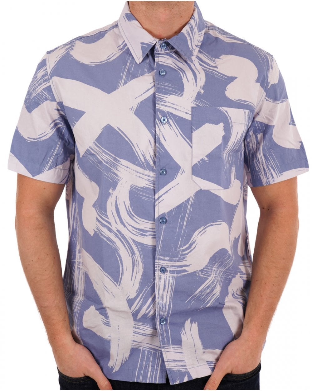 Weekend Offender Toshima Camo SS Shirt Soft Lilac