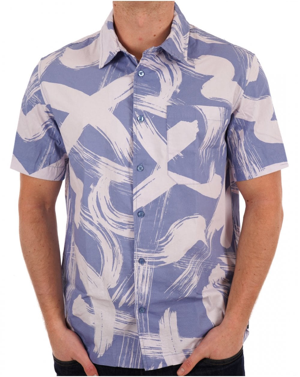 Weekend Offender Toshima Camo SS Shirt Soft Lilac