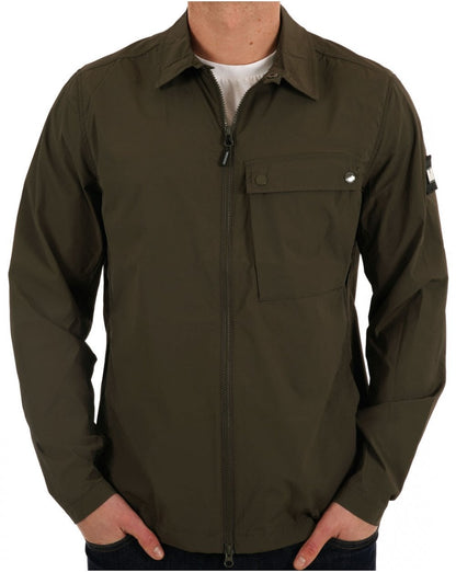 Weekend Offender Southbank Overshirt Khaki Green