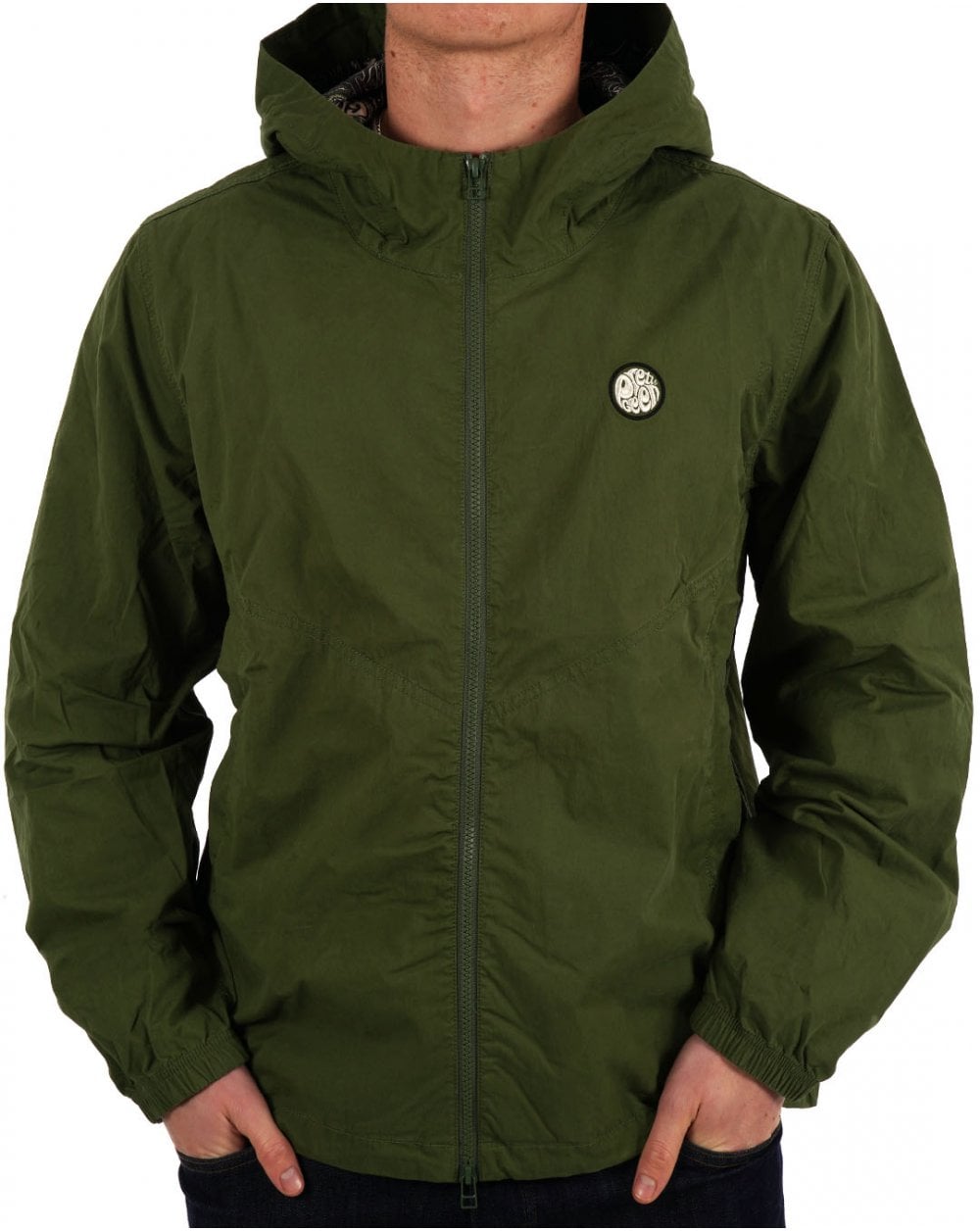 Pretty Green Feltham Hooded Jacket Khaki Green