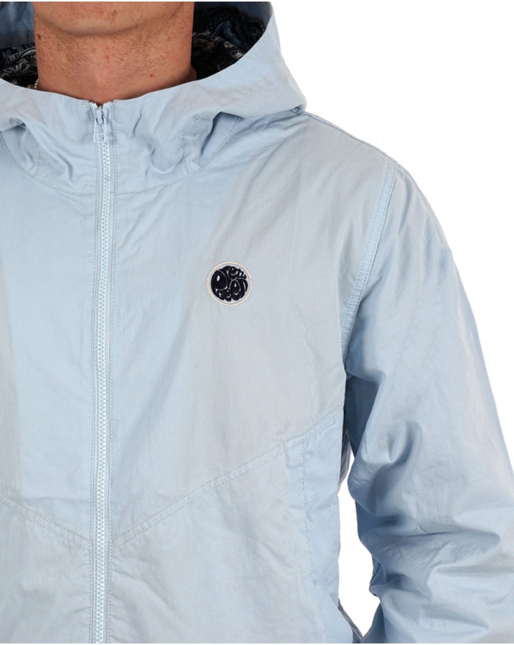 Pretty Green Feltham Hooded Jacket Light Blue