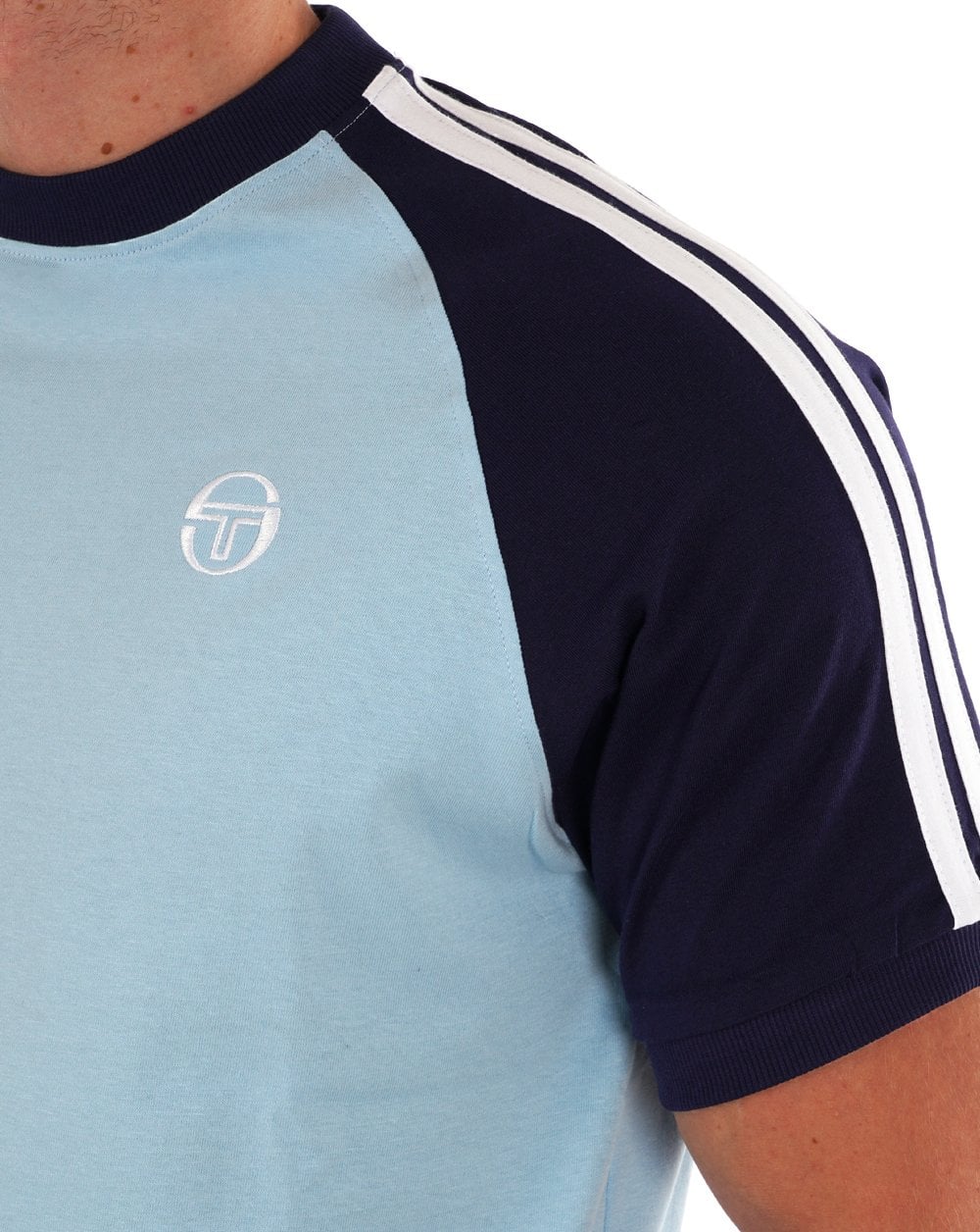 Sergio Tacchini Sky / Navy Retro Tee