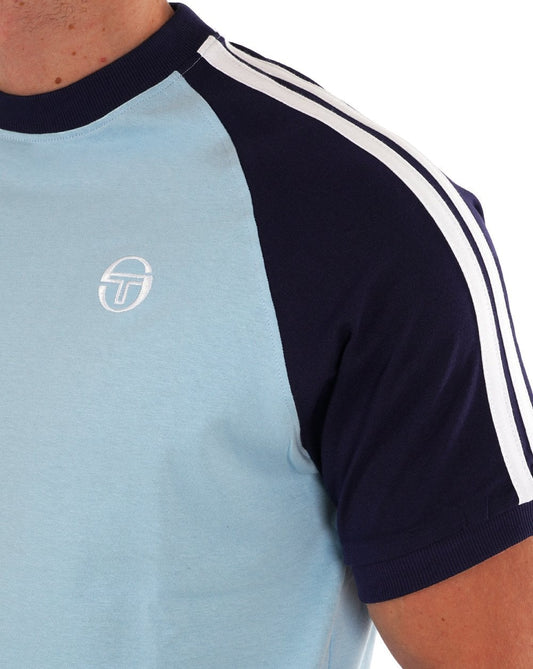 Sergio Tacchini Sky / Navy Retro Tee