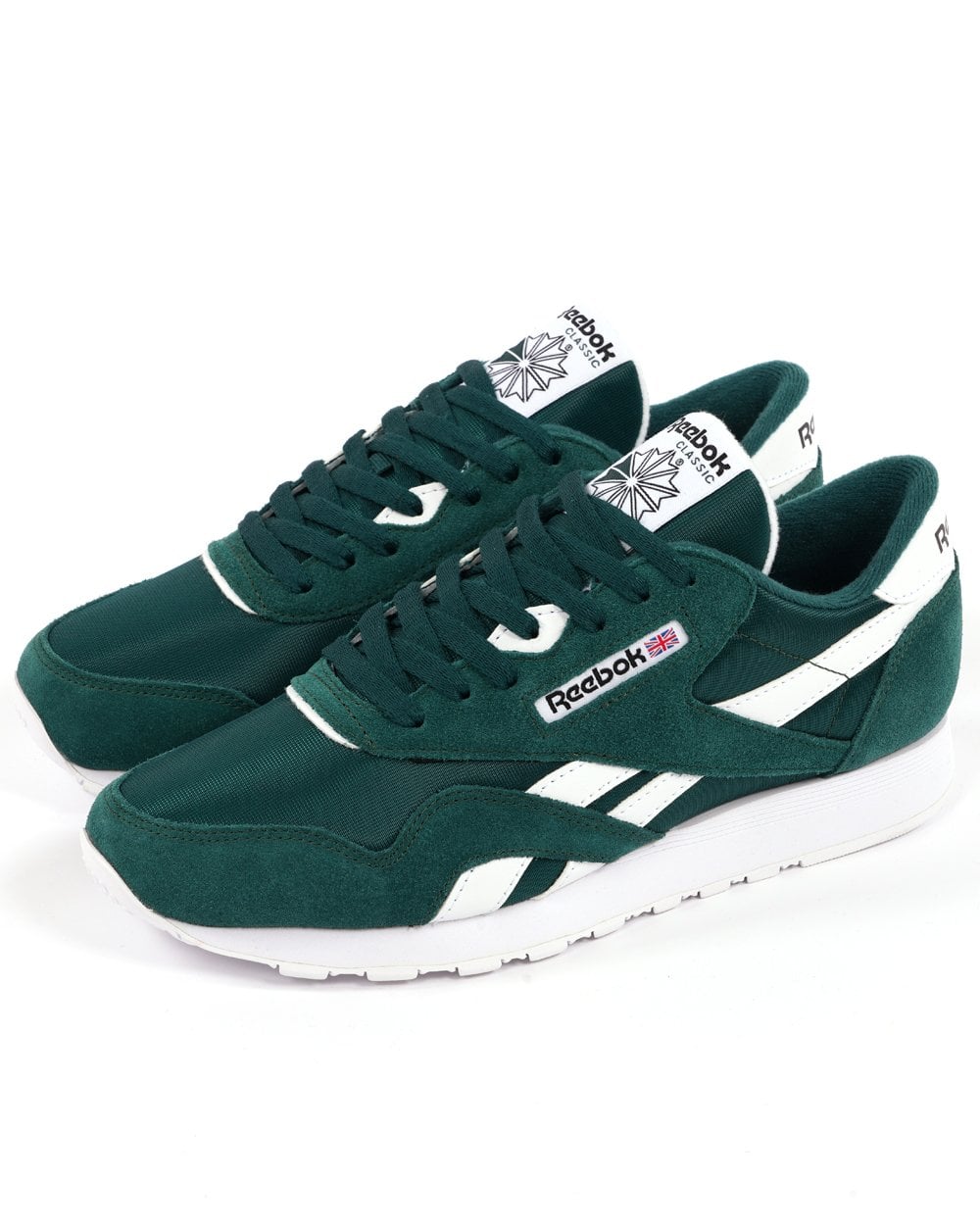 Reebok Classic Nylon Trainers Green/White
