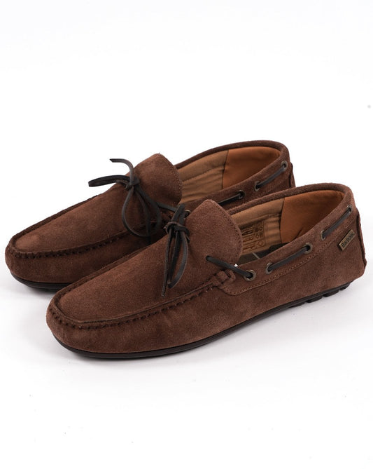 Barbour Courage Driving Shoe Choco Suede
