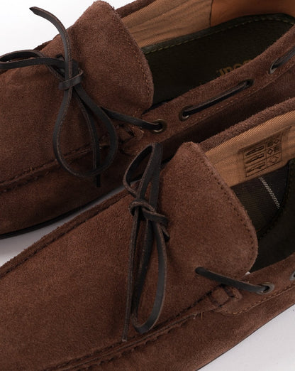 Barbour Courage Driving Shoe Brown Suede