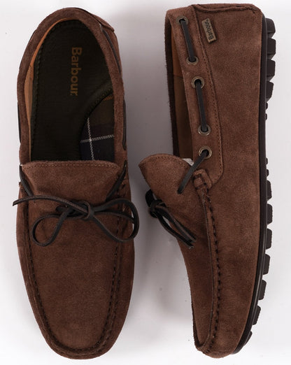 Barbour Courage Driving Shoe Brown Suede
