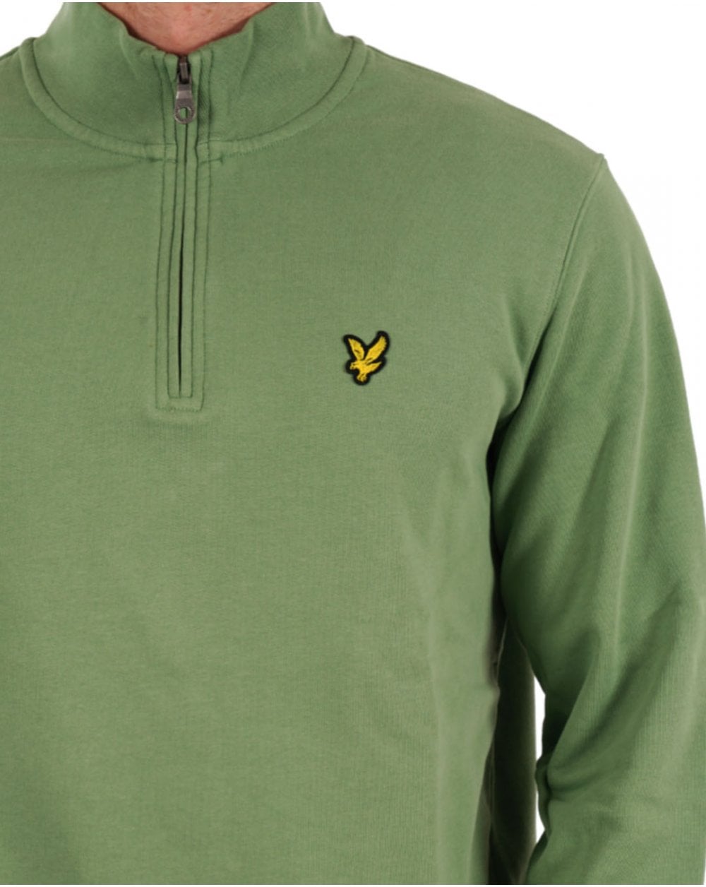 Lyle & Scott 1/4 Zip Sweatshirt Smoke Green