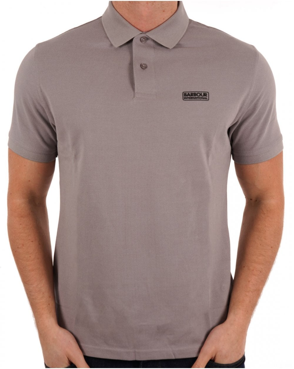 Barbour International Essential Polo Pale Slate