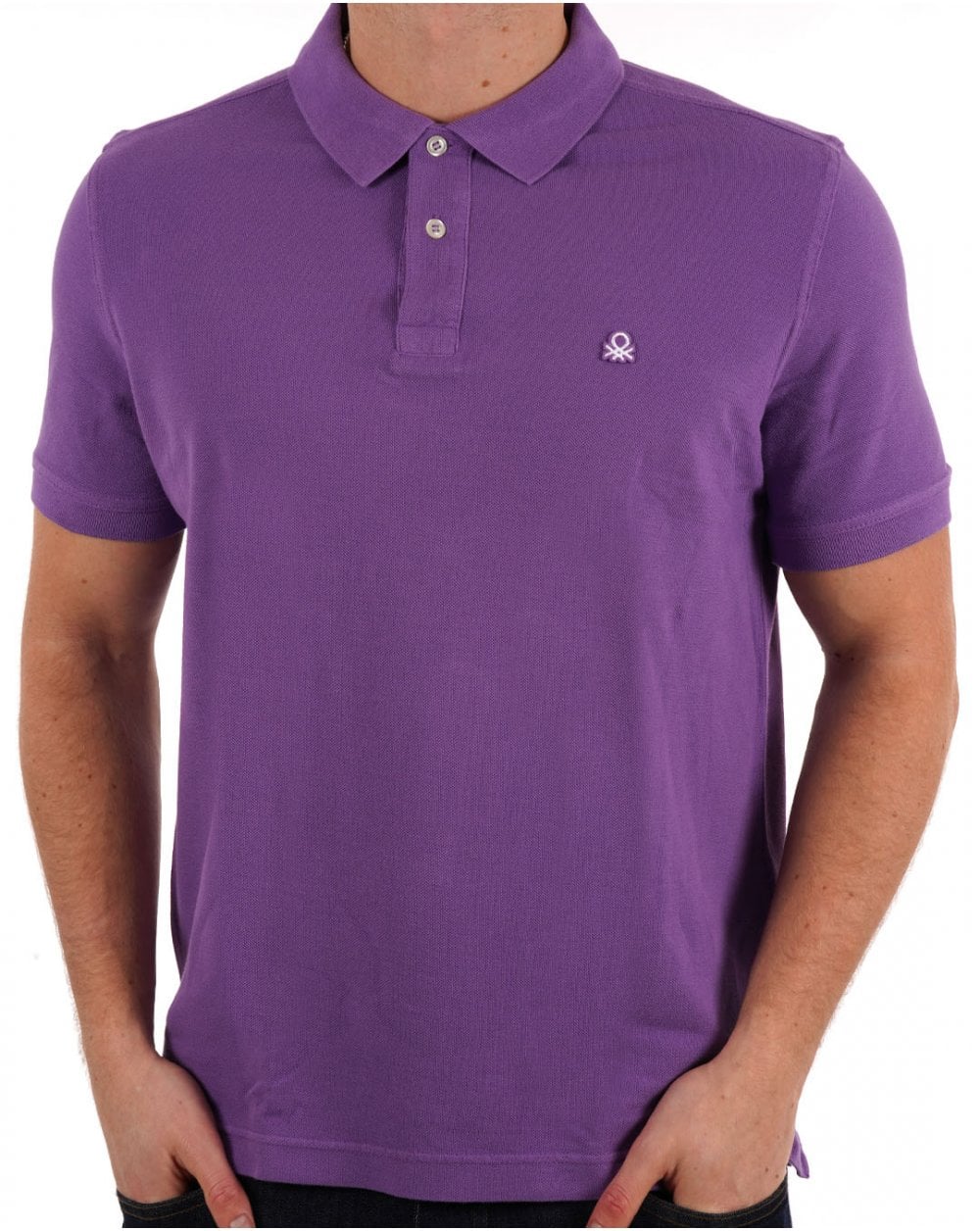 Benetton Polo Shirt Blackcurrant