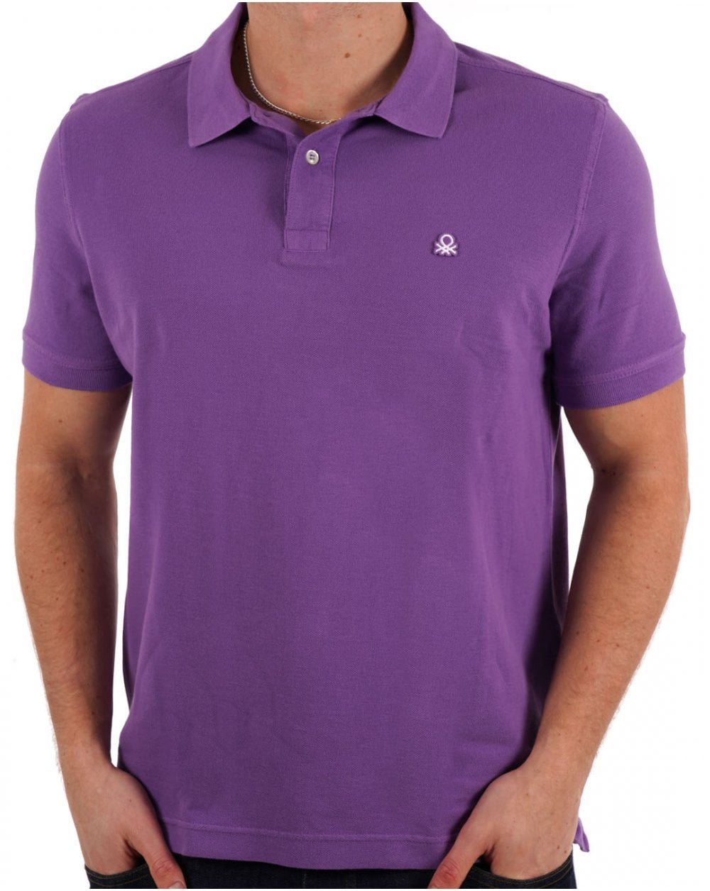 Benetton Polo Shirt Blackcurrant