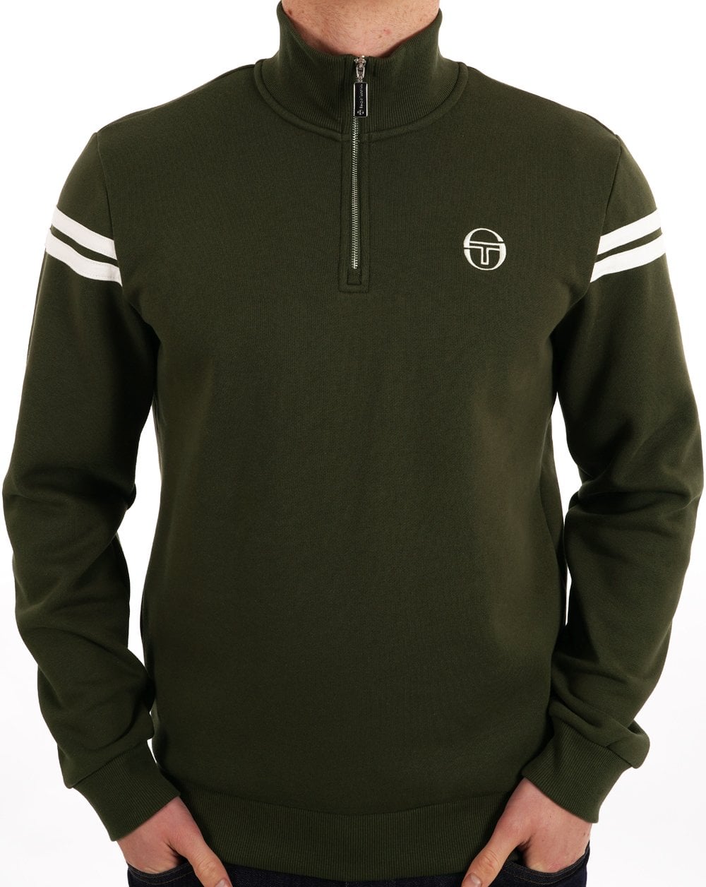 Sergio Tacchini Maurizio 1/4 Zip Sweat Khaki