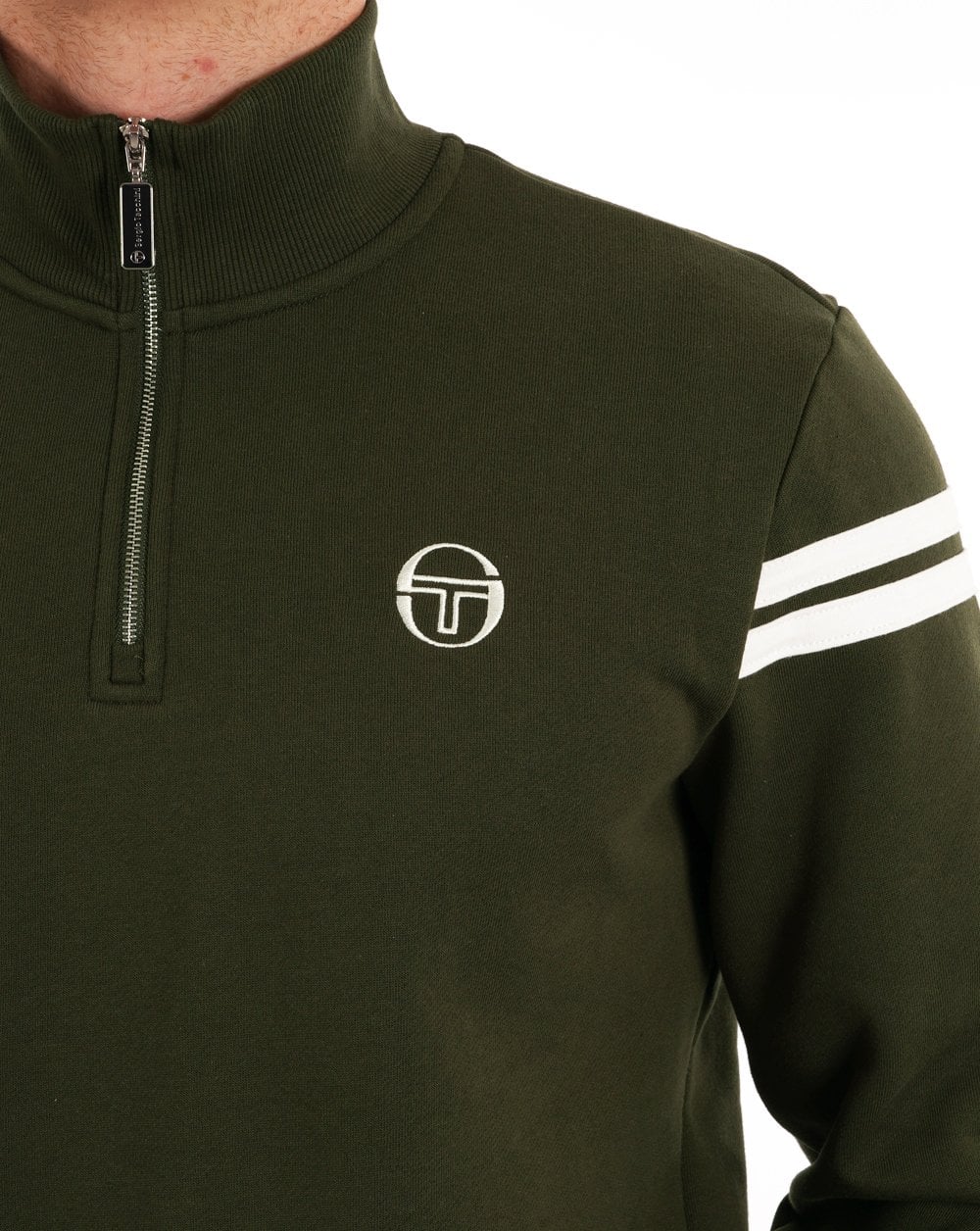 Sergio Tacchini Maurizio 1/4 Zip Sweat Khaki