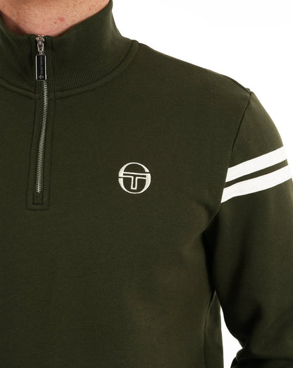 Sergio Tacchini Maurizio 1/4 Zip Sweat Khaki