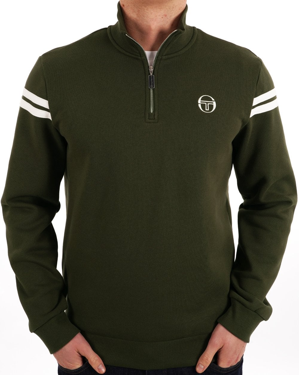 Sergio Tacchini Maurizio 1/4 Zip Sweat Khaki