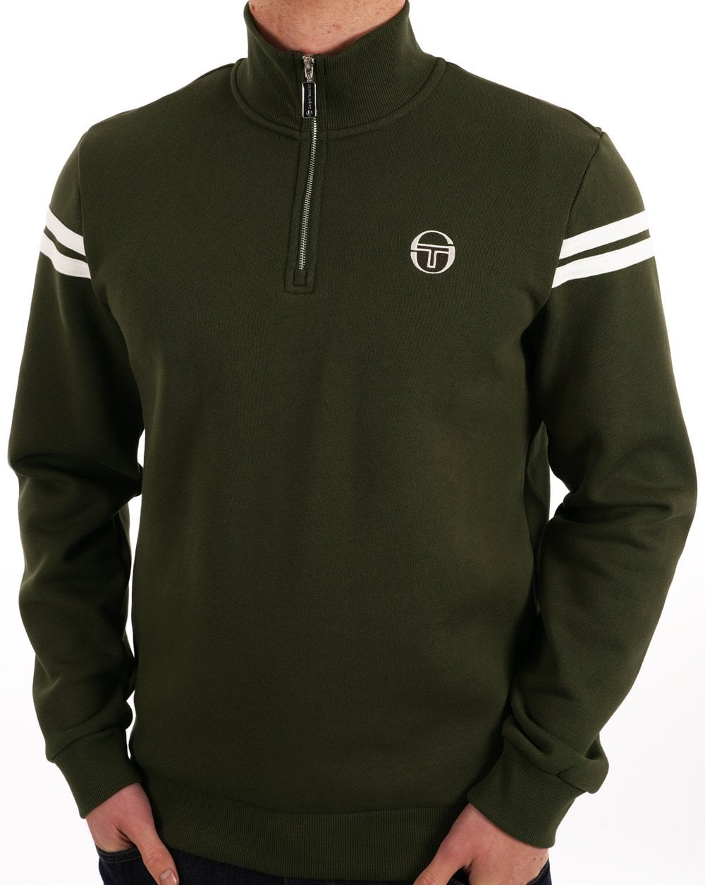 Sergio Tacchini Maurizio 1/4 Zip Sweat Khaki