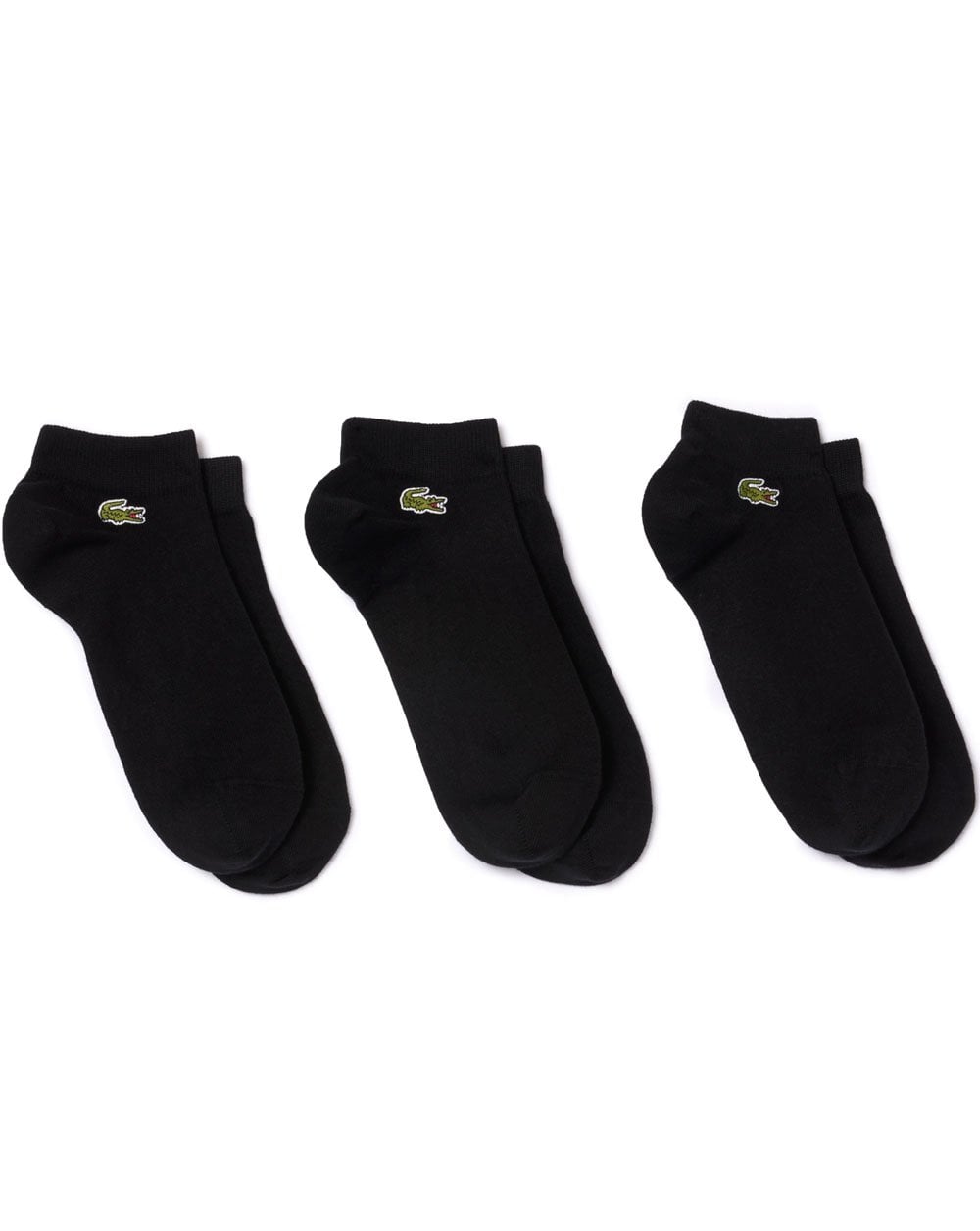 Lacoste Triple Pack Low Cut Socks Black