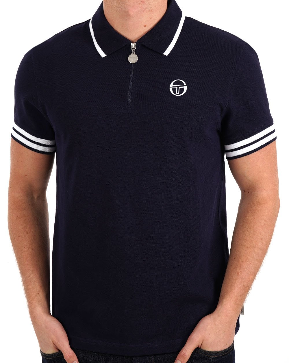 Sergio Tacchini Iceberg 1/4 Zip Polo Navy Blue