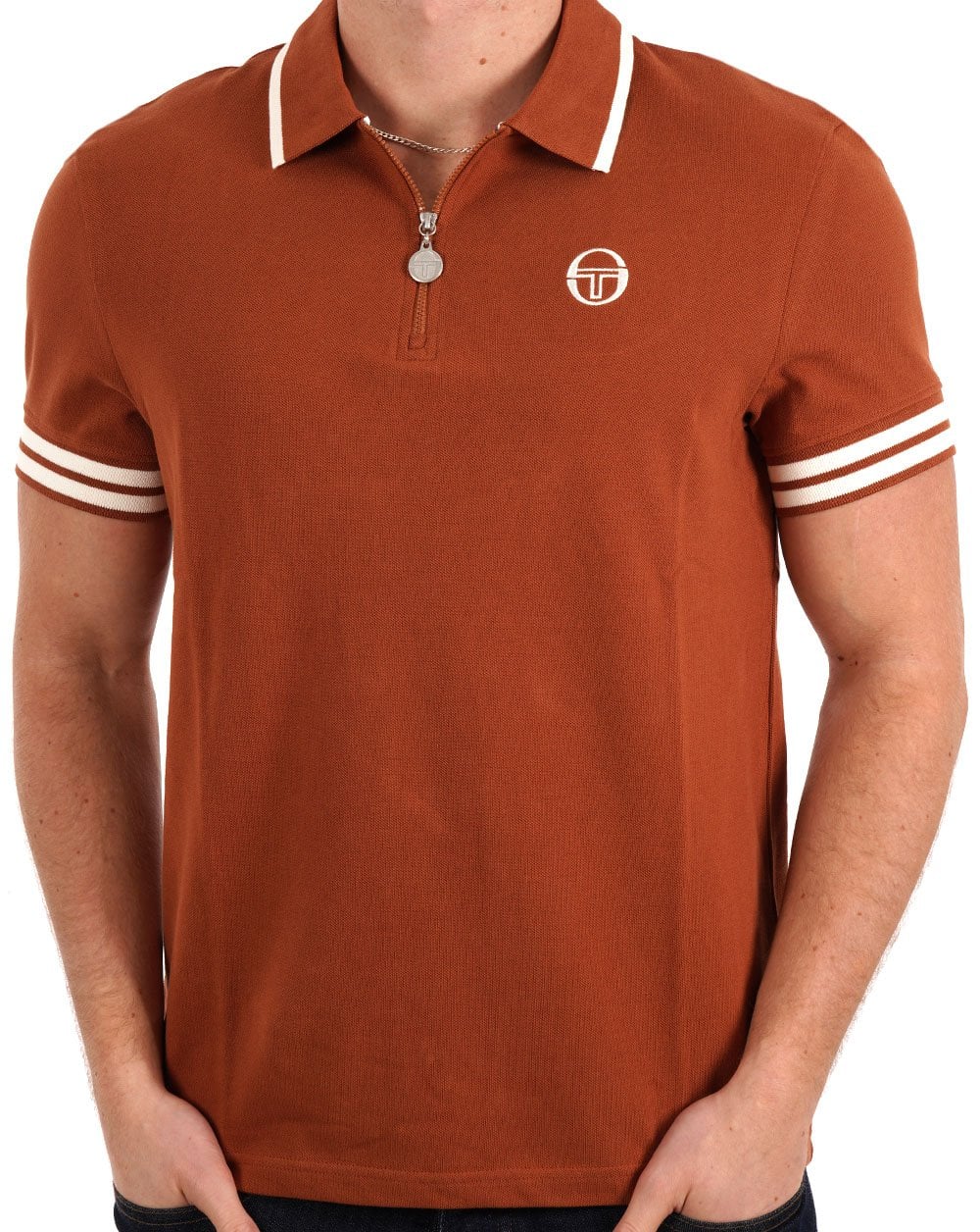 Sergio Tacchini Iceberg 1/4 Zip Polo Mocha