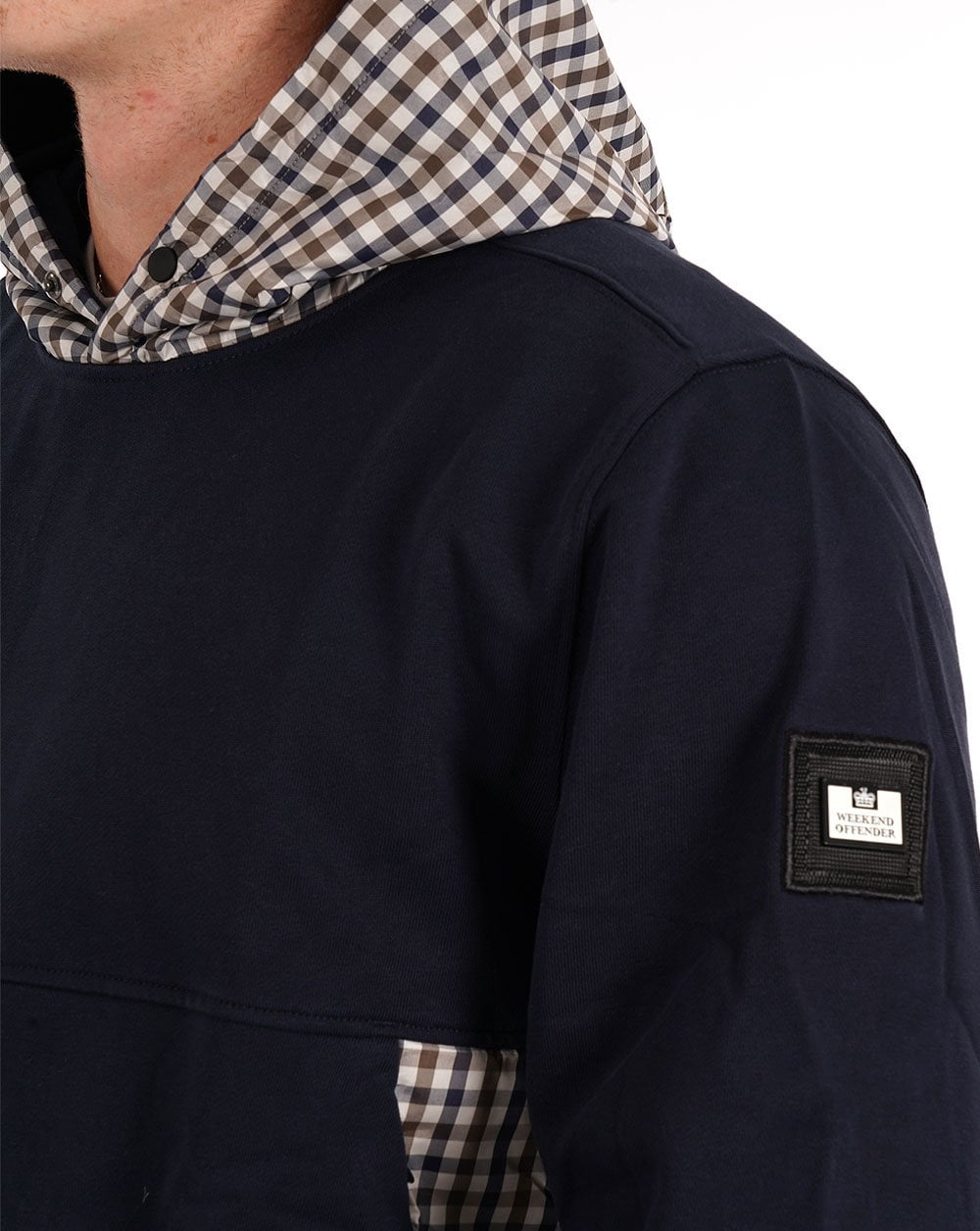Weekend Offender Bayswater Hoodie Navy/Mid House Check