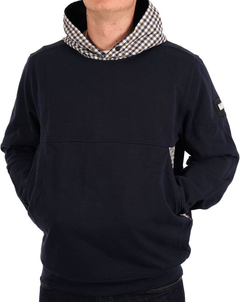 Weekend Offender Bayswater Hoodie Navy/Mid House Check