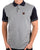 Trojan Diagonal Jacquard Panel Polo Navy