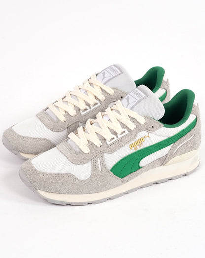 Puma RX 737 Vintage Trainer White Green Light Grey