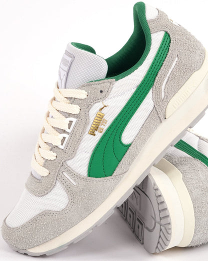 Puma RX 737 Vintage Trainer White Green Light Grey