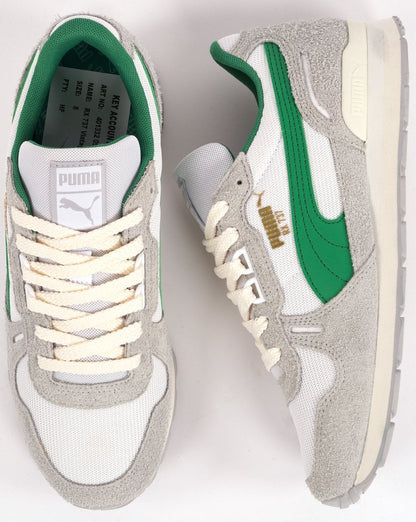 Puma RX 737 Vintage Trainer White Green Light Grey