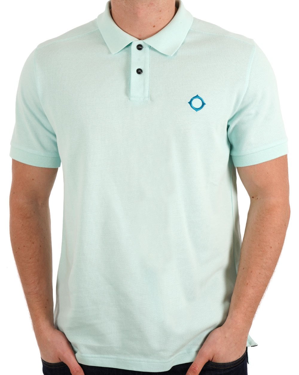MA.STRUM Pique Polo Iceberg
