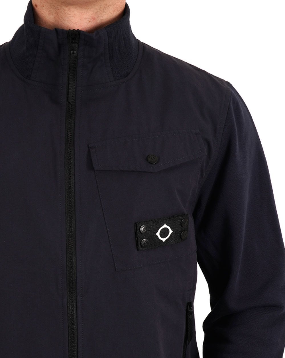 MA.STRUM Mixed Media FZ Jacket Ink Navy