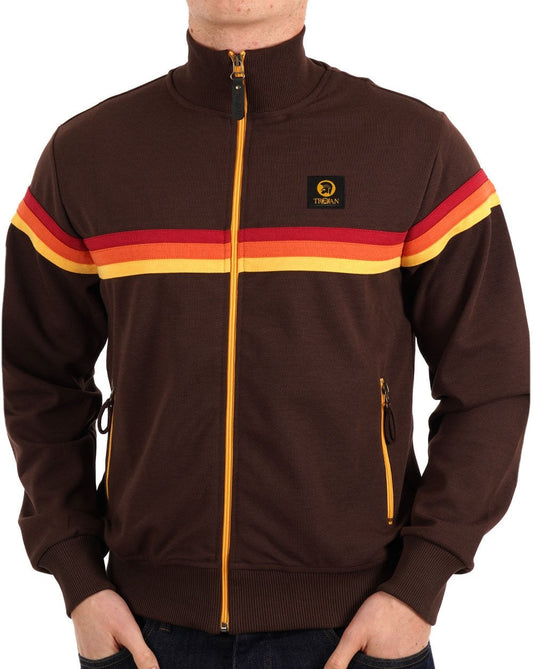 Trojan Trojan Retro Stripe Track Top Chocolate