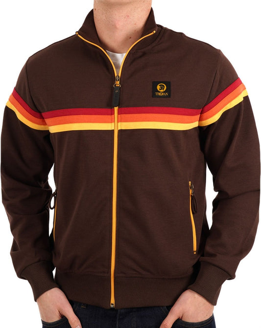 Trojan Trojan Retro Stripe Track Top Chocolate