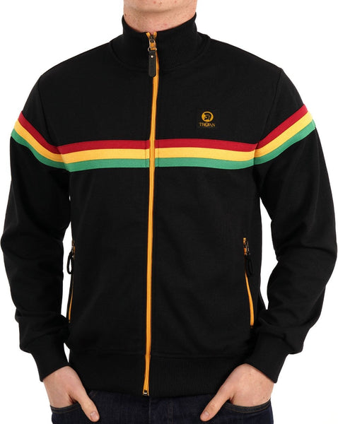Trojan Retro Stripe Track Top Black