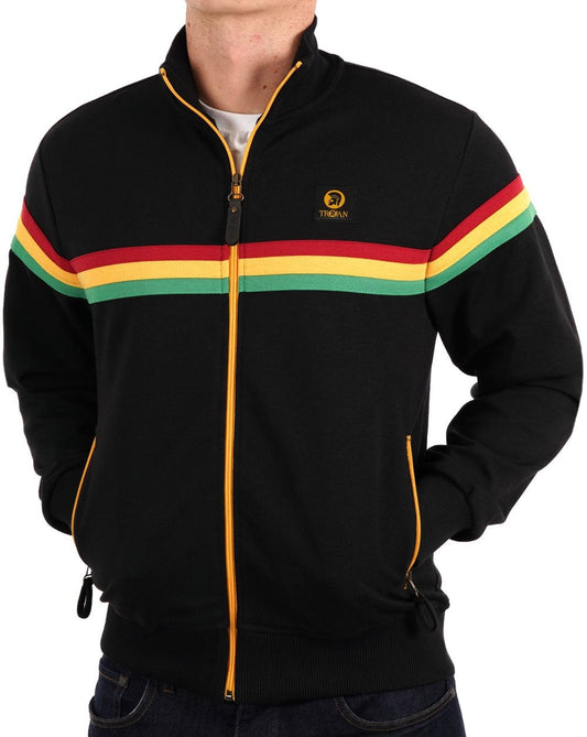 Trojan Trojan Retro Stripe Track Top Black