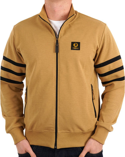 Trojan Stripe Sleeve Track Top Camel
