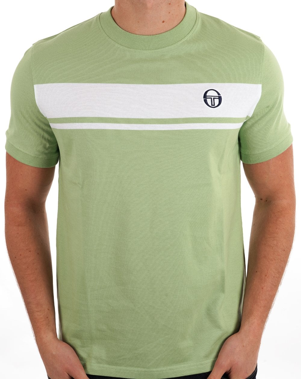 Sergio Tacchini Masters T Shirt Soft Green White