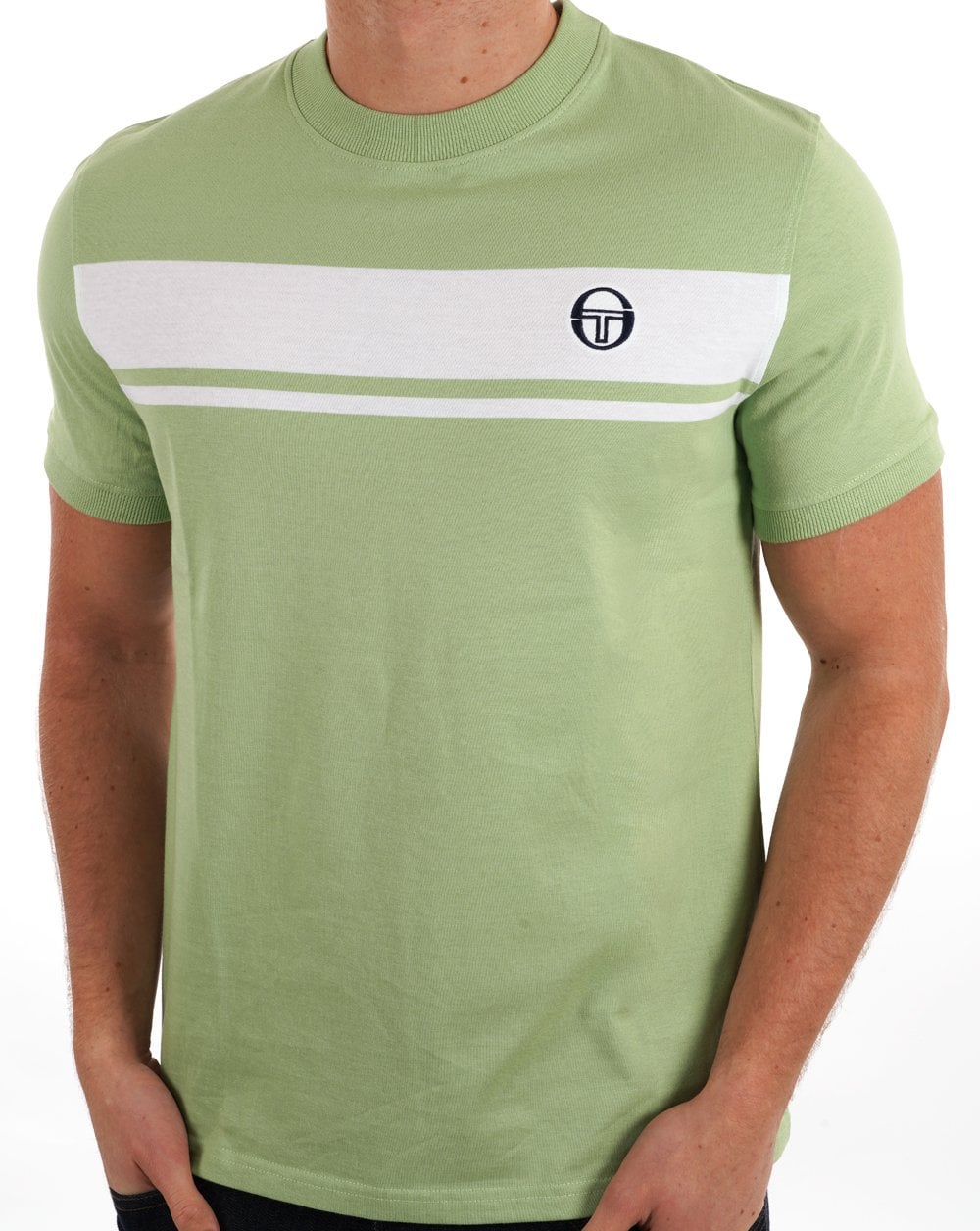 Sergio Tacchini Masters T Shirt Soft Green White