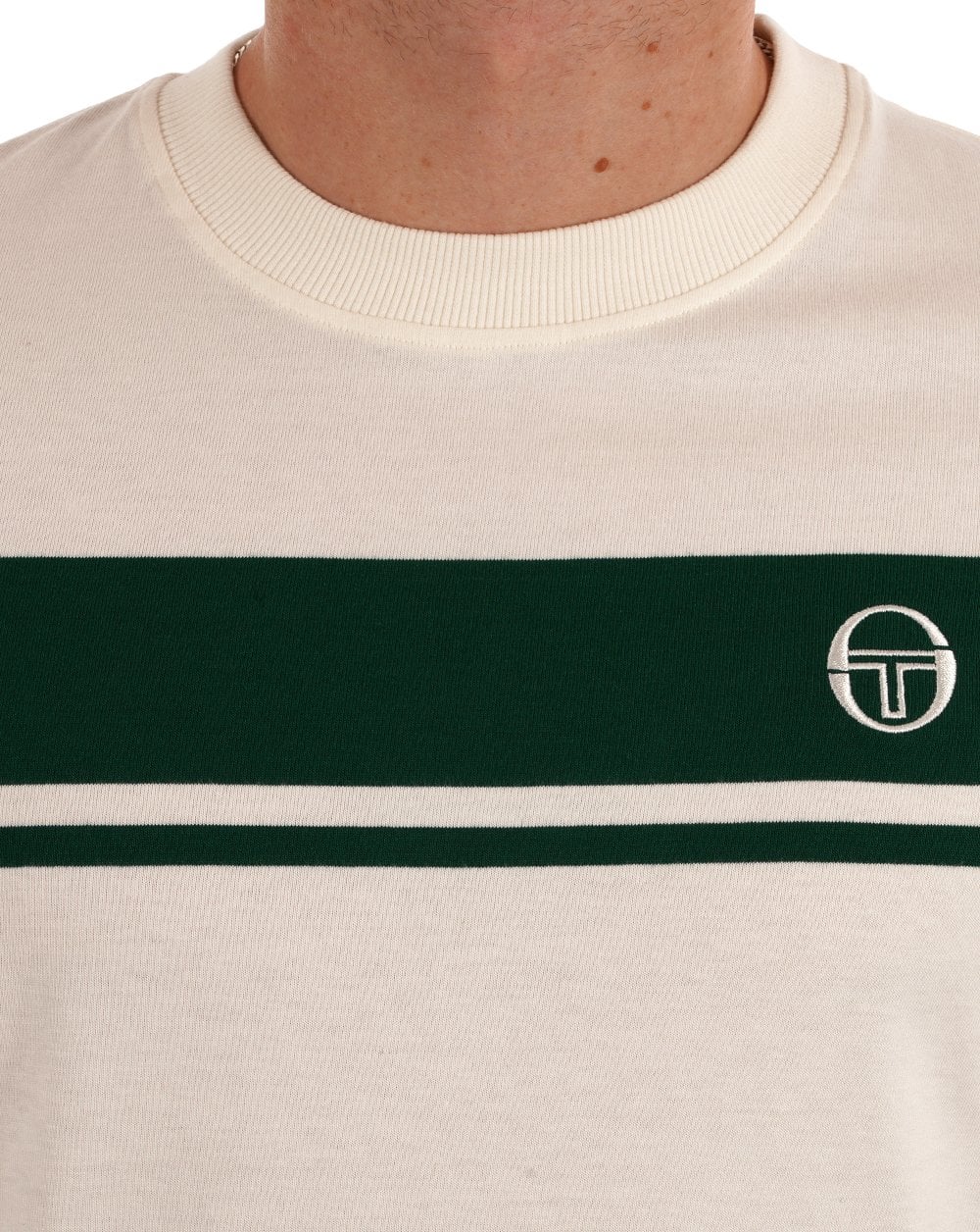 Sergio Tacchini Masters T Shirt Gardenia/Green