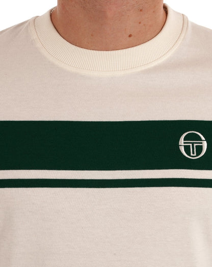 Sergio Tacchini Masters T Shirt Gardenia/Green